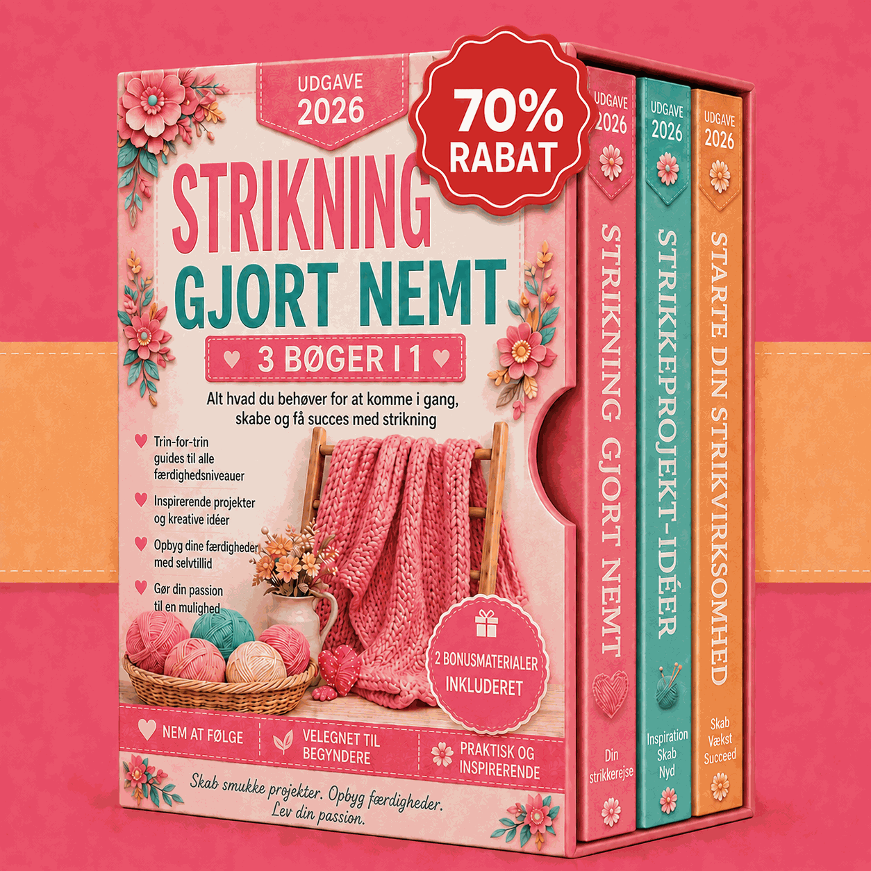 Strikning Gjort Nemt – 3 Bøger i 1