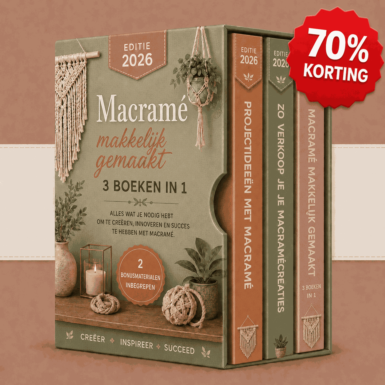 Macramé Simpel Gemaakt – 3 Boeken in 1