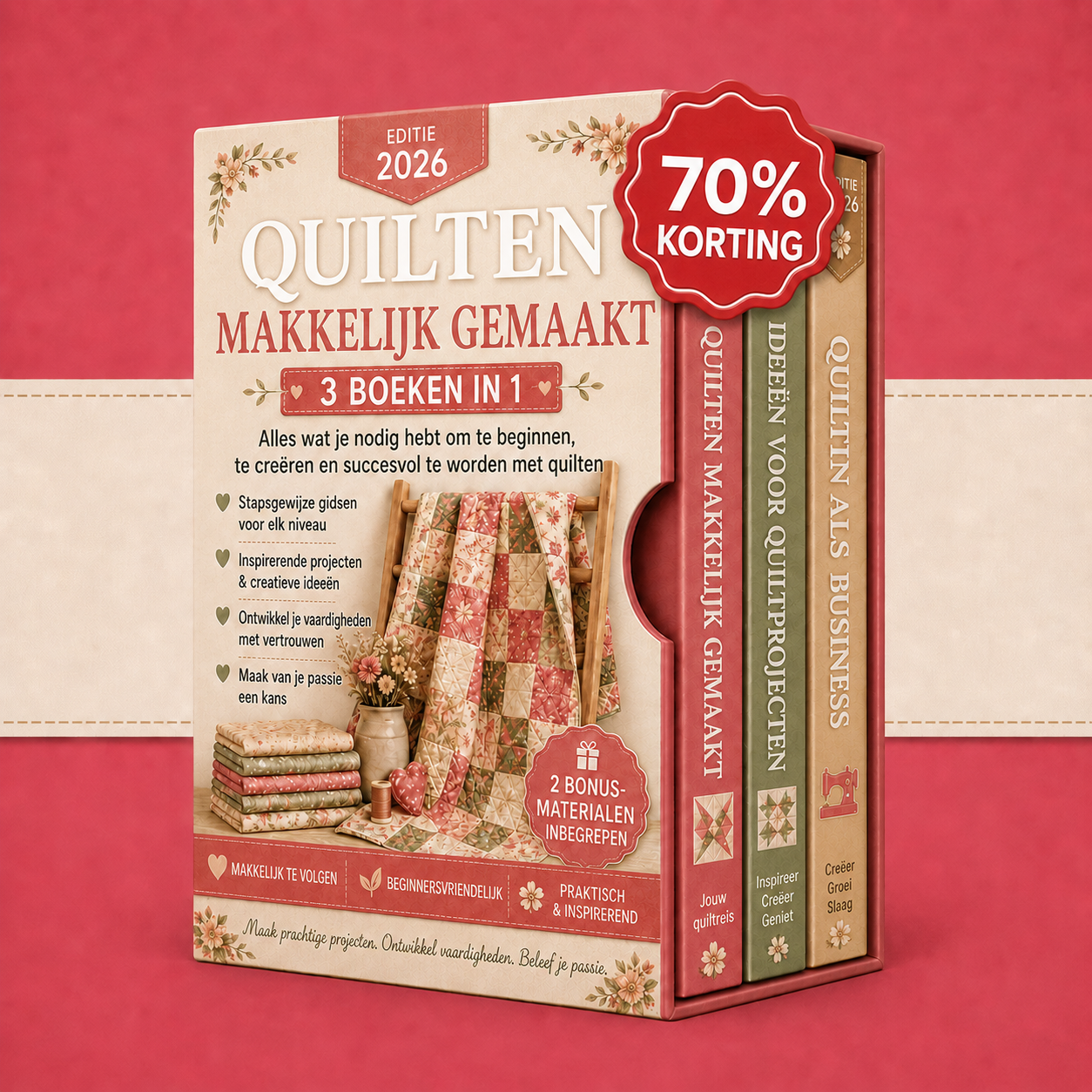 Quilten Eenvoudig Gemaakt – 3 Boeken in 1