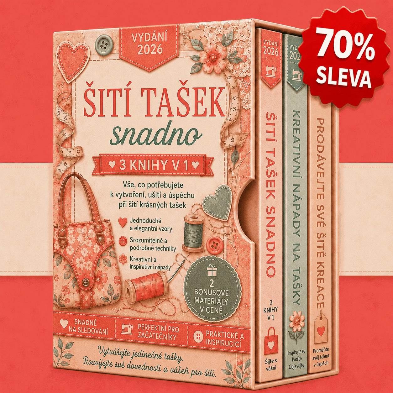 Šijte tašky snadno – Sada 3 v 1