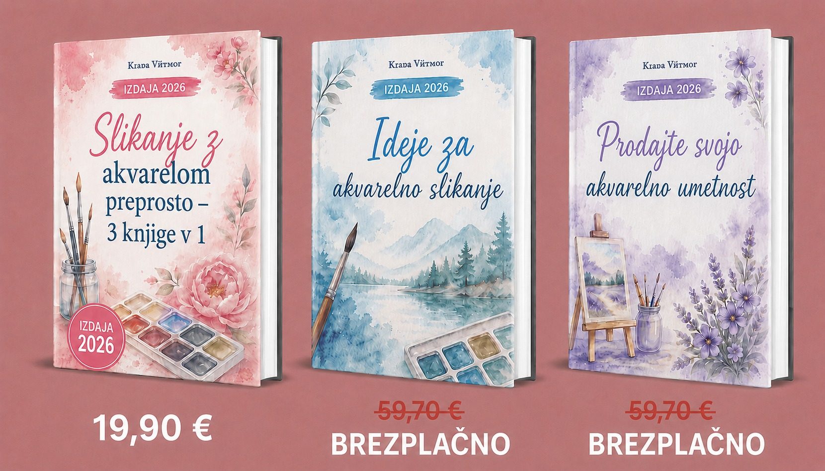 Enostavno slikanje z akvarelom – Pregled 3 knjig