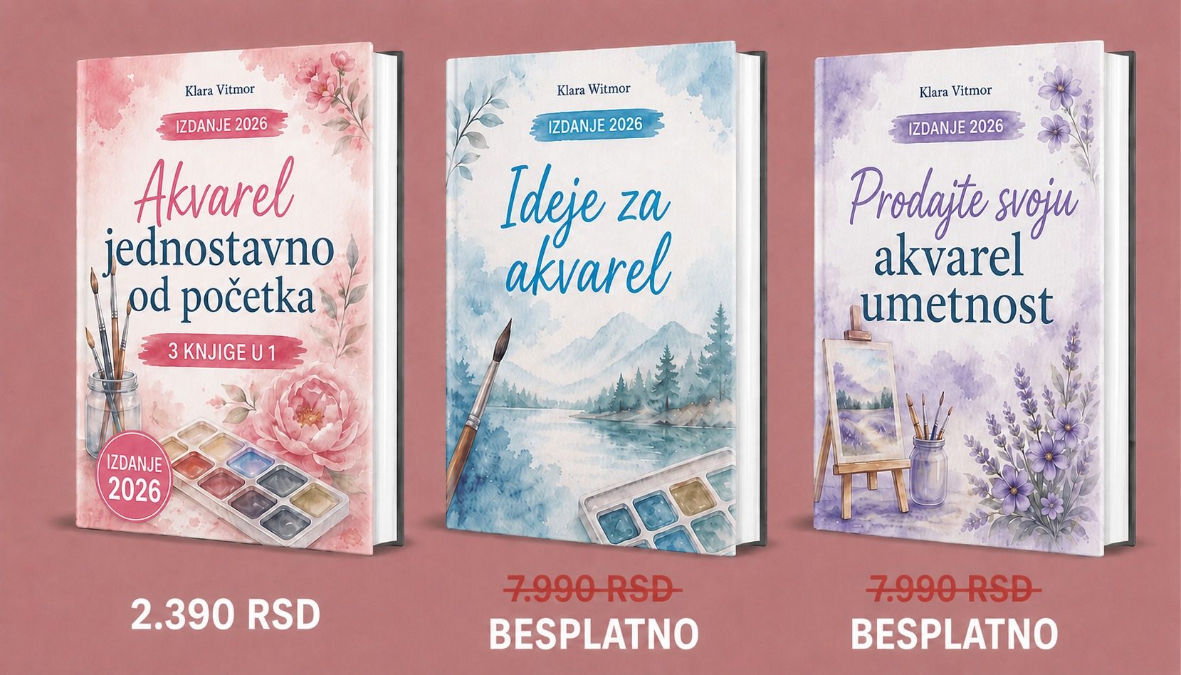 Jednostavno slikanje akvarelom – Pregled 3 knjige