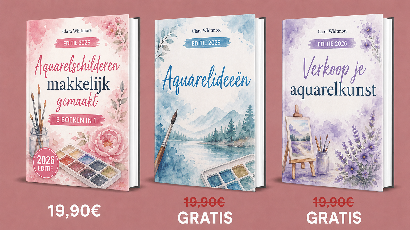 Aquarelleren Eenvoudig Gemaakt – 3 Boeken Overzicht