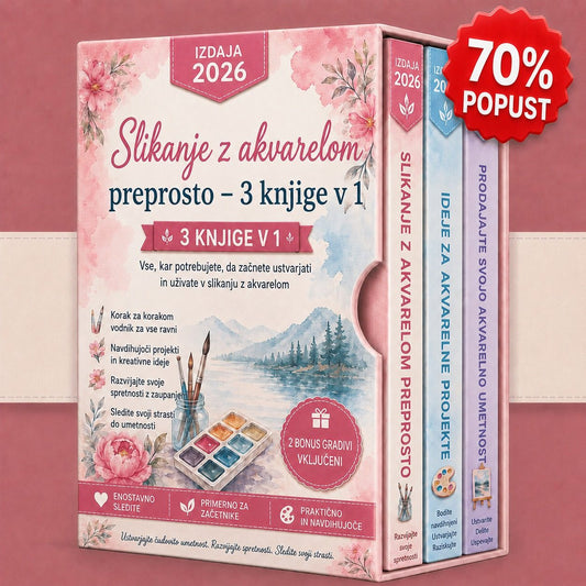 Enostavno slikanje z akvarelom – 3 knjige v 1