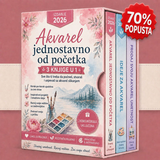 Jednostavno slikanje akvarelom – 3 knjige u 1