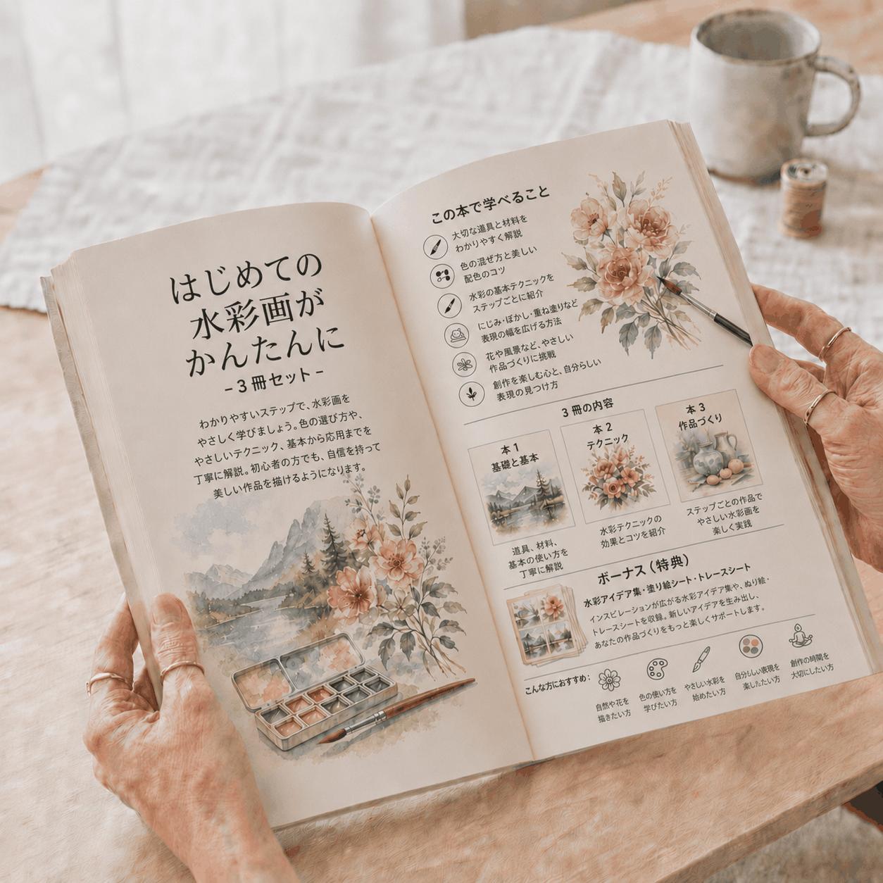 解決策：水彩画マスター – 3冊セット