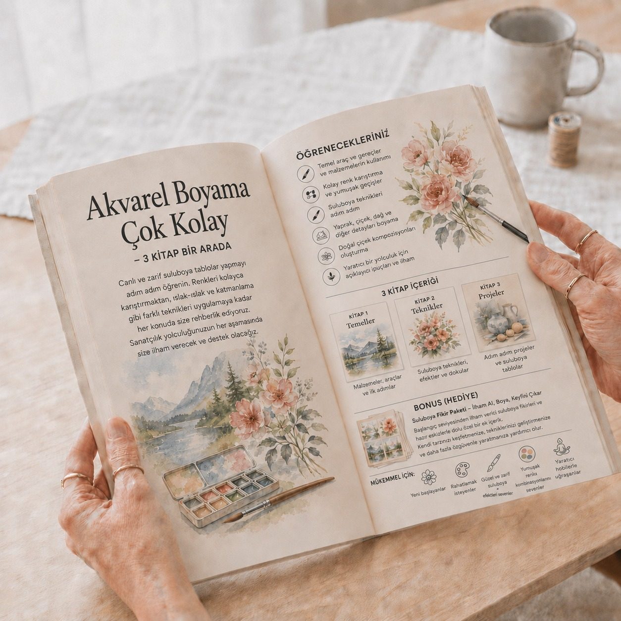 Çözüm: Kolay Suluboya – 3 Kitap 1 Arada