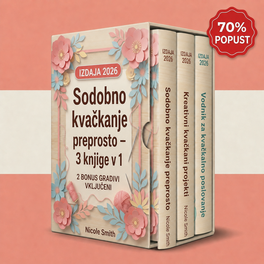Sodobno Kvačkanje – 3 Knjige v 1