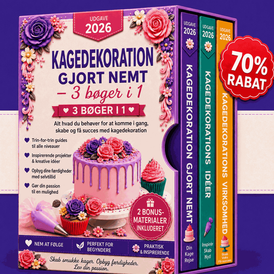 Kagedekorering Gjort Nemt – 3-i-1 Pakke
