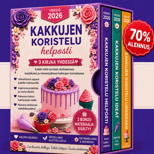 Kakun Koristelu Helposti – 3-in-1-paketti