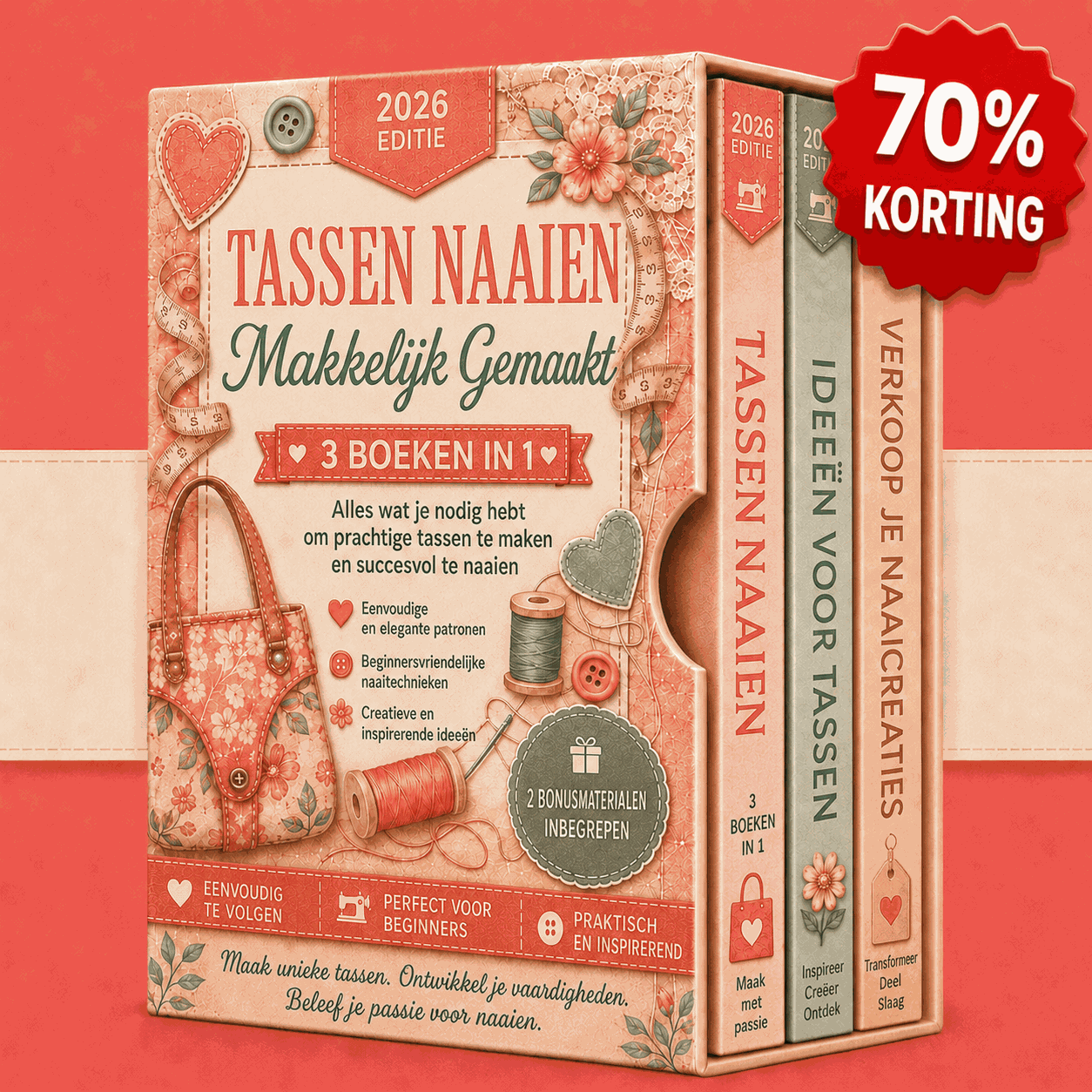 Tassen Naaien Makkelijk Gemaakt – 3 Boeken in 1