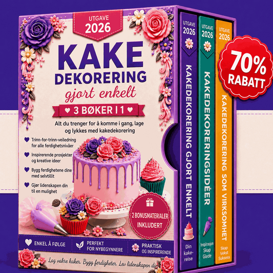 Kakedekorering Gjort Enkelt – 3-i-1-pakke