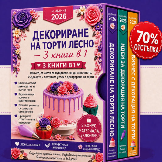 Декориране на торти – Лесно и достъпно – Комплект 3 в 1
