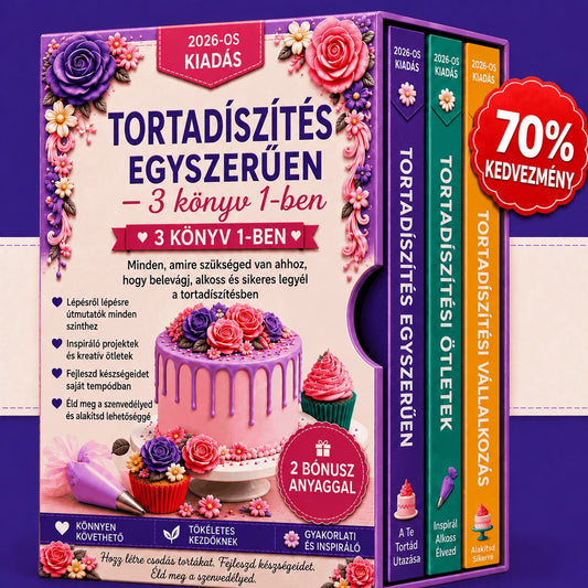 Tortadekorálás egyszerűen – 3 könyv 1-ben csomag