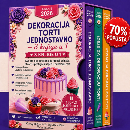 Jednostavno ukrašavanje torti – Komplet 3 u 1