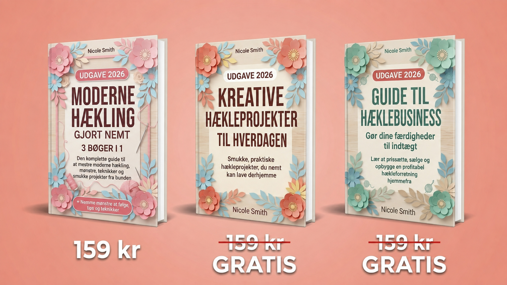 Moderne Hækling 3 Bøger Oversigt
