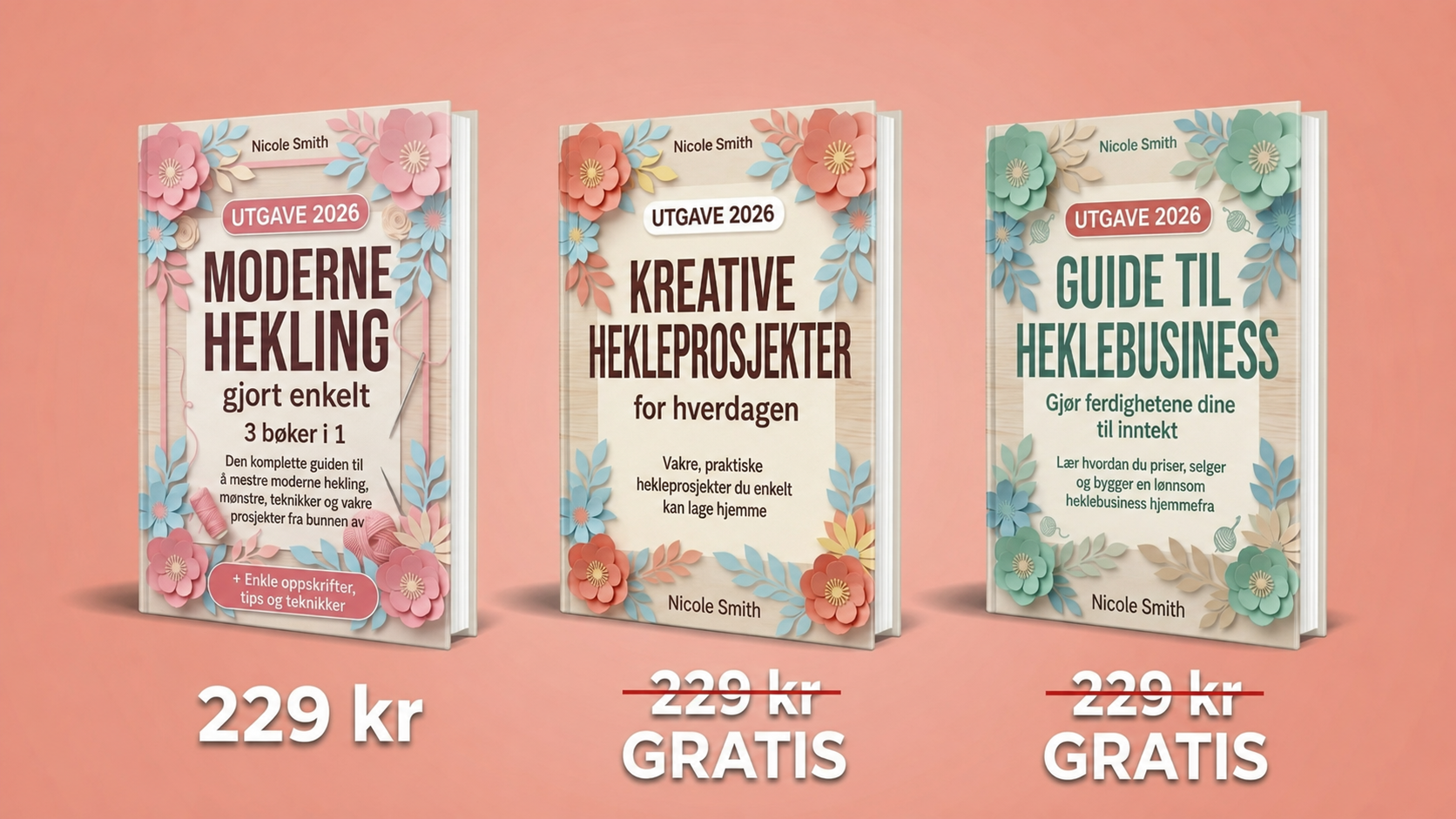 Moderne Hekling 3 Bøker Oversikt