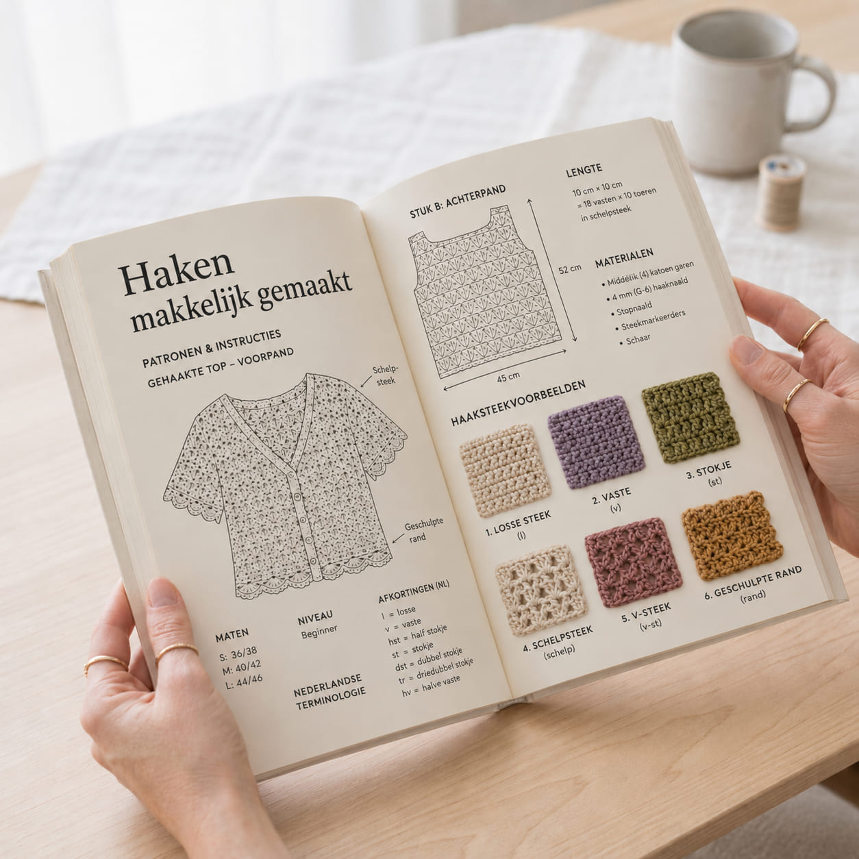 Binnenkant van het haakboek