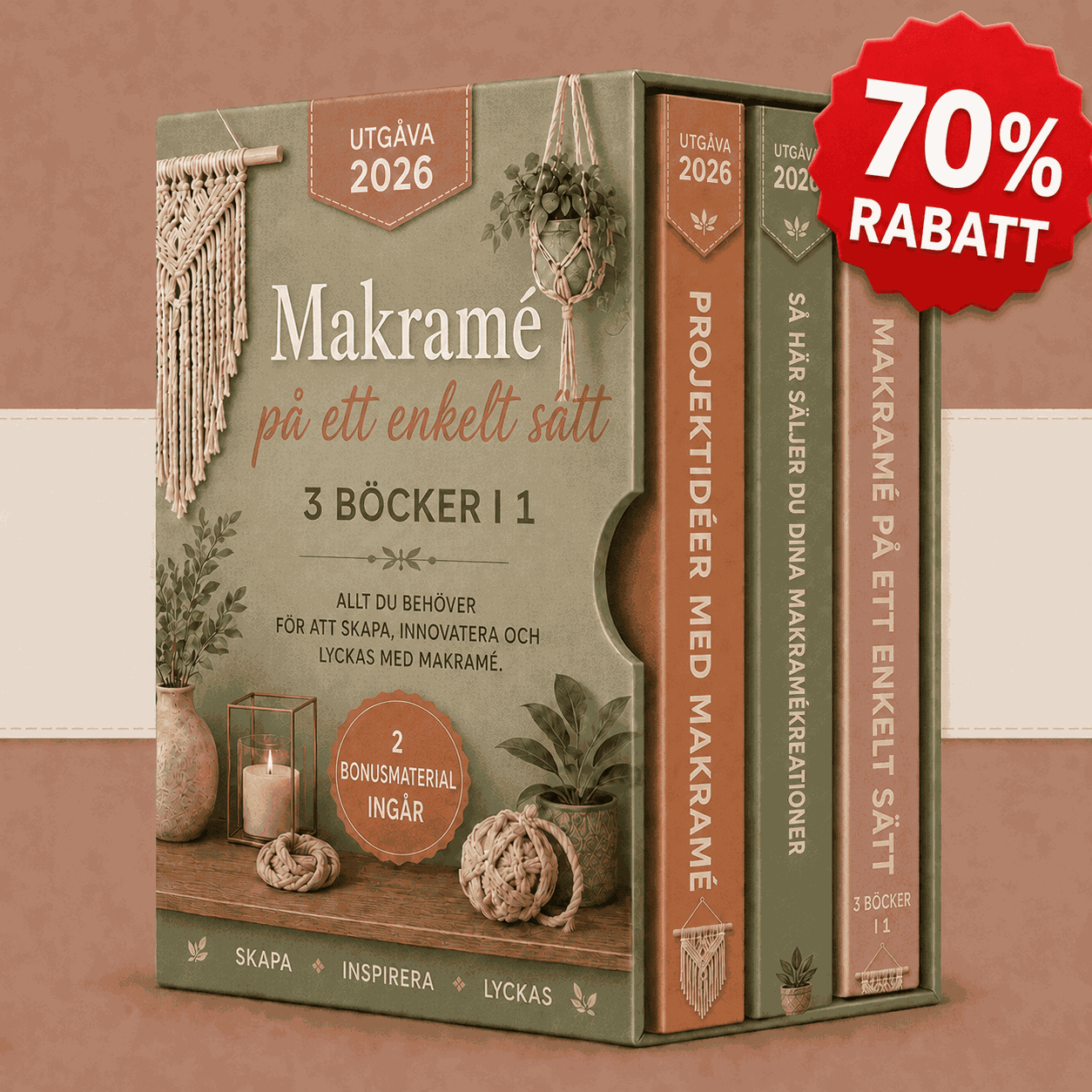 Makramé på ett enkelt sätt – 3 böcker i 1