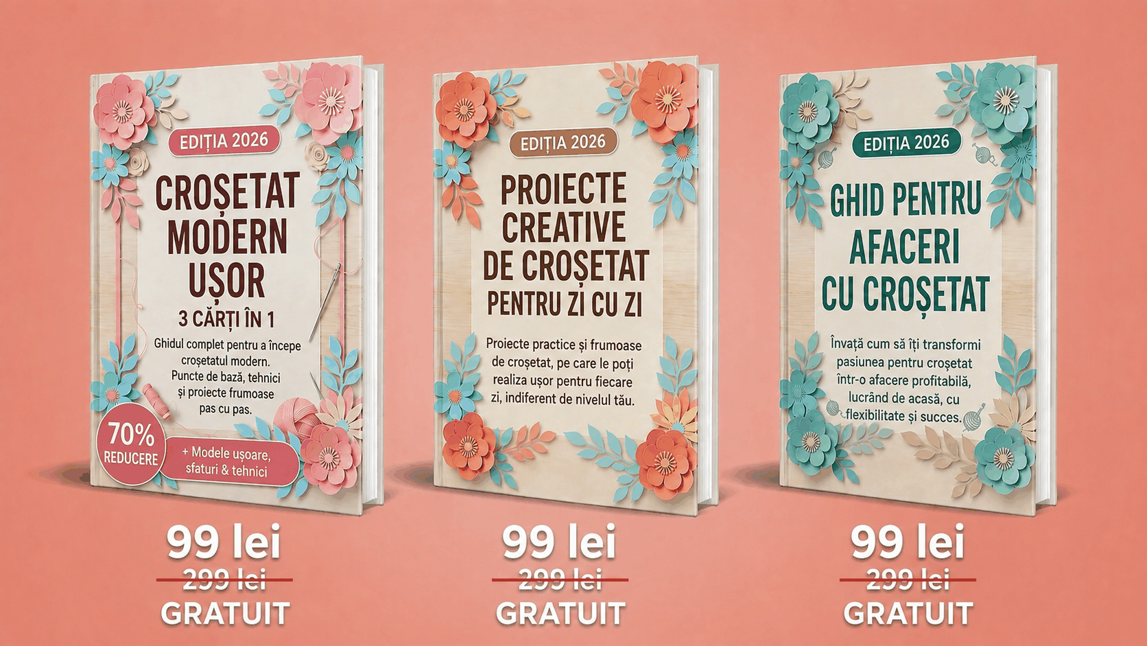 Croșetat Modern cu Ușurință – 3 Cărți în 1