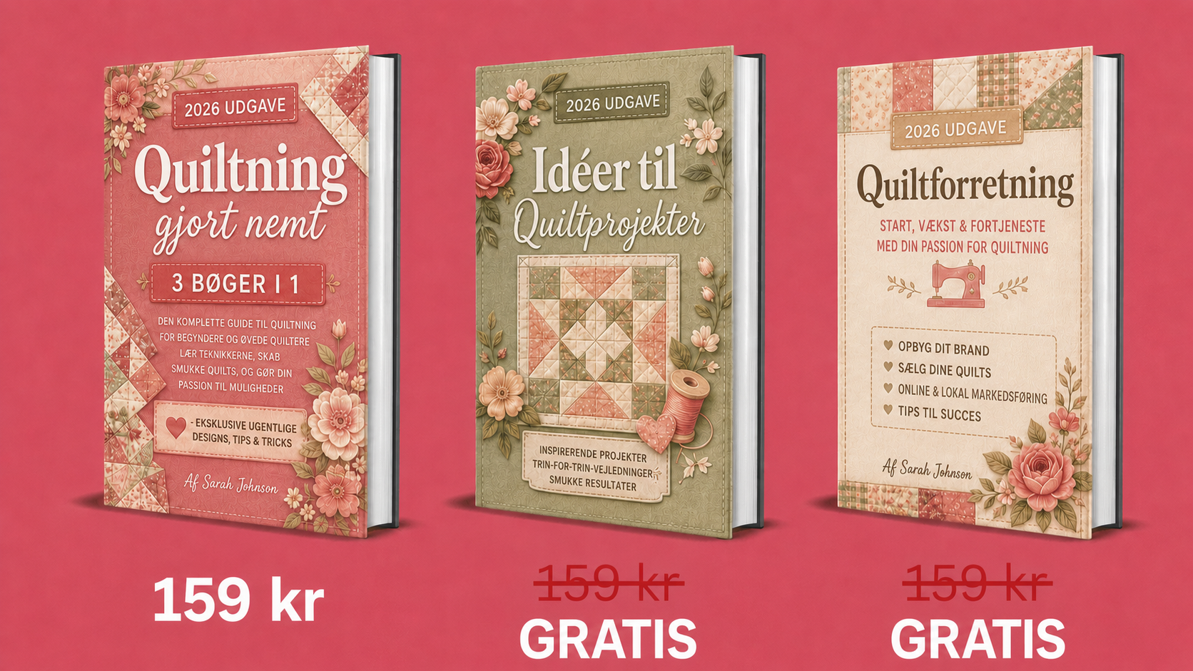 Quilting Gjort Let – 3 Bøgers Overblik
