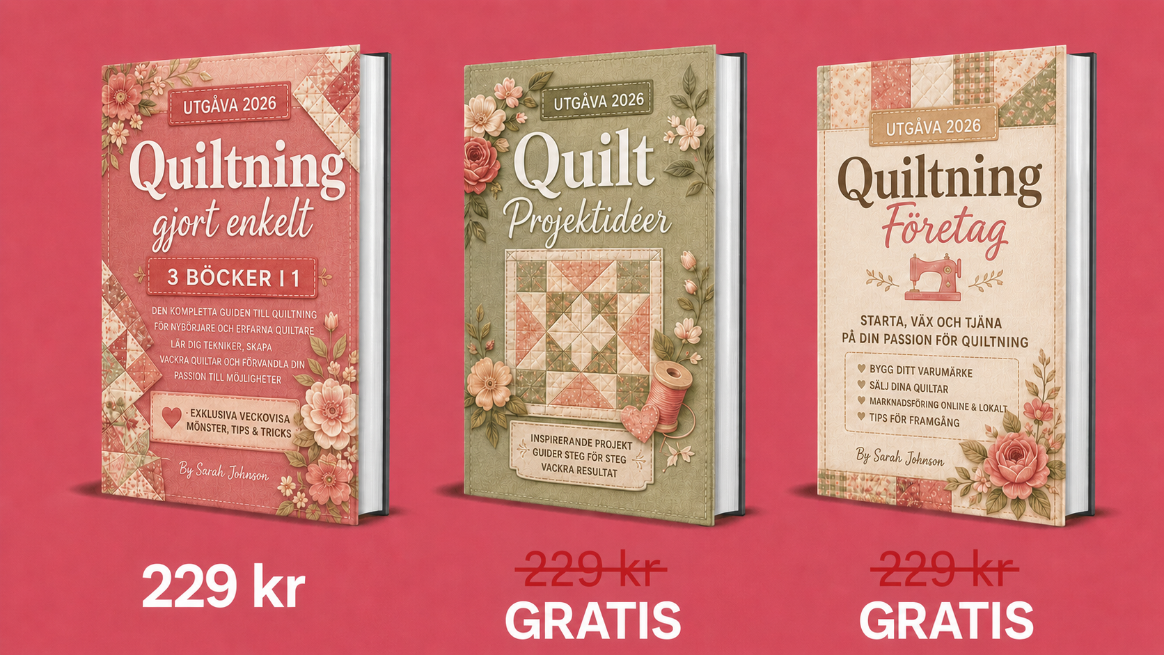 Quilting Gjort Enkelt 3 Böcker Bundle Översikt