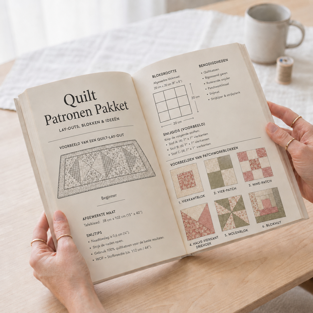 Binnenkant van de quiltgids