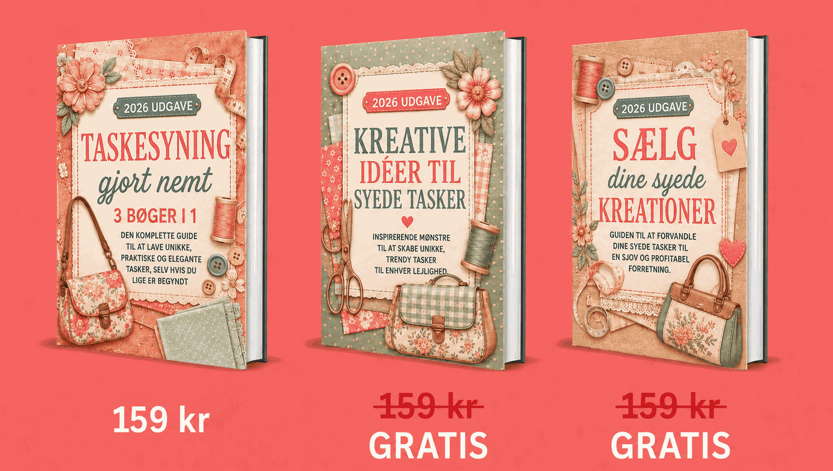 Tre bøger i pakken