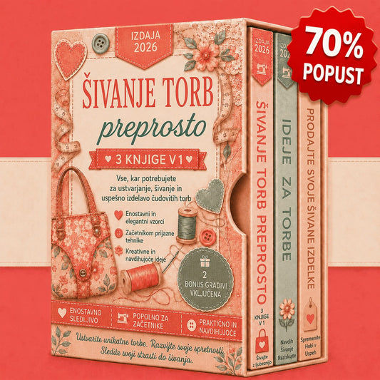 Šijte torbe preprosto – Paket 3 v 1