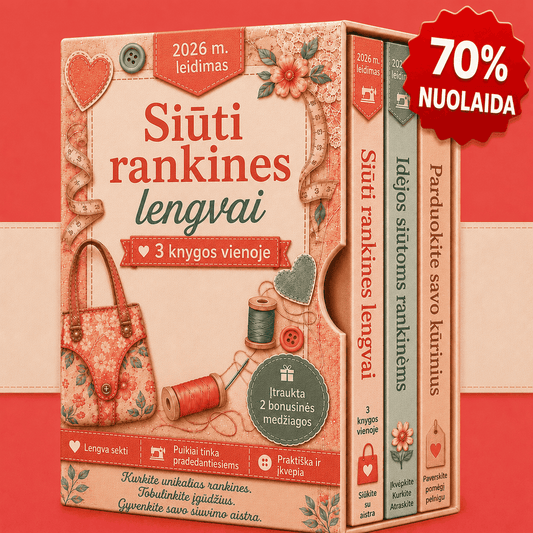 Rankinučių siuvimas lengvai – 3 knygos viename